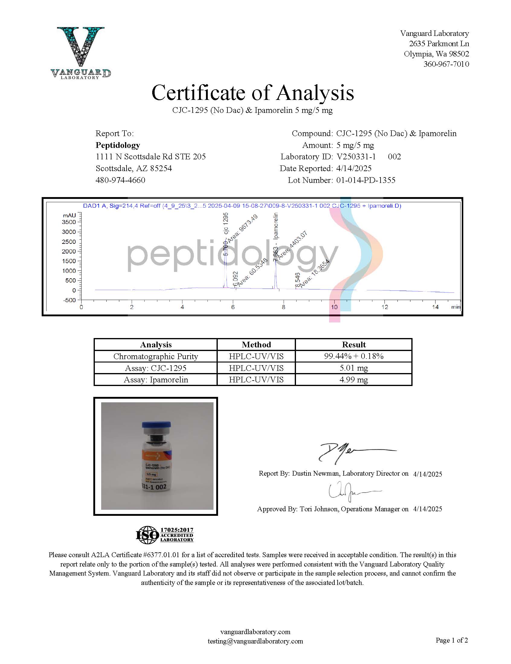 CJC-1295 NO Dac, Ipamorelin (Blend) Research Peptide USA | CJC-1295 Research Peptide | USA Made Peptides