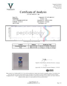 First page of the lab report for lot 1677