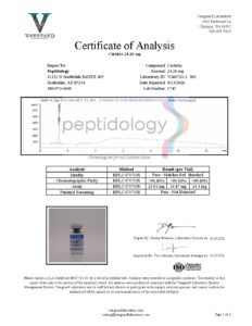 First page of the lab report for lot 1745
