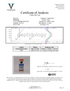 First page of the lab report for lot 1673