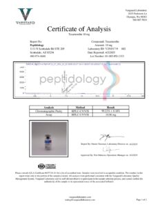 First page of the lab report for lot 1353