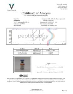First page of the lab report for lot 1355